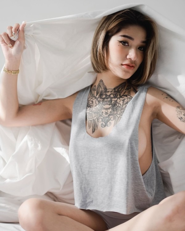 Mint Kullanan แจกวาร์ป มิ้น โอลี่แฟน สาวแซ่บ ลุกเท่ย์ รอยสักสวย อกบึ้ม 32